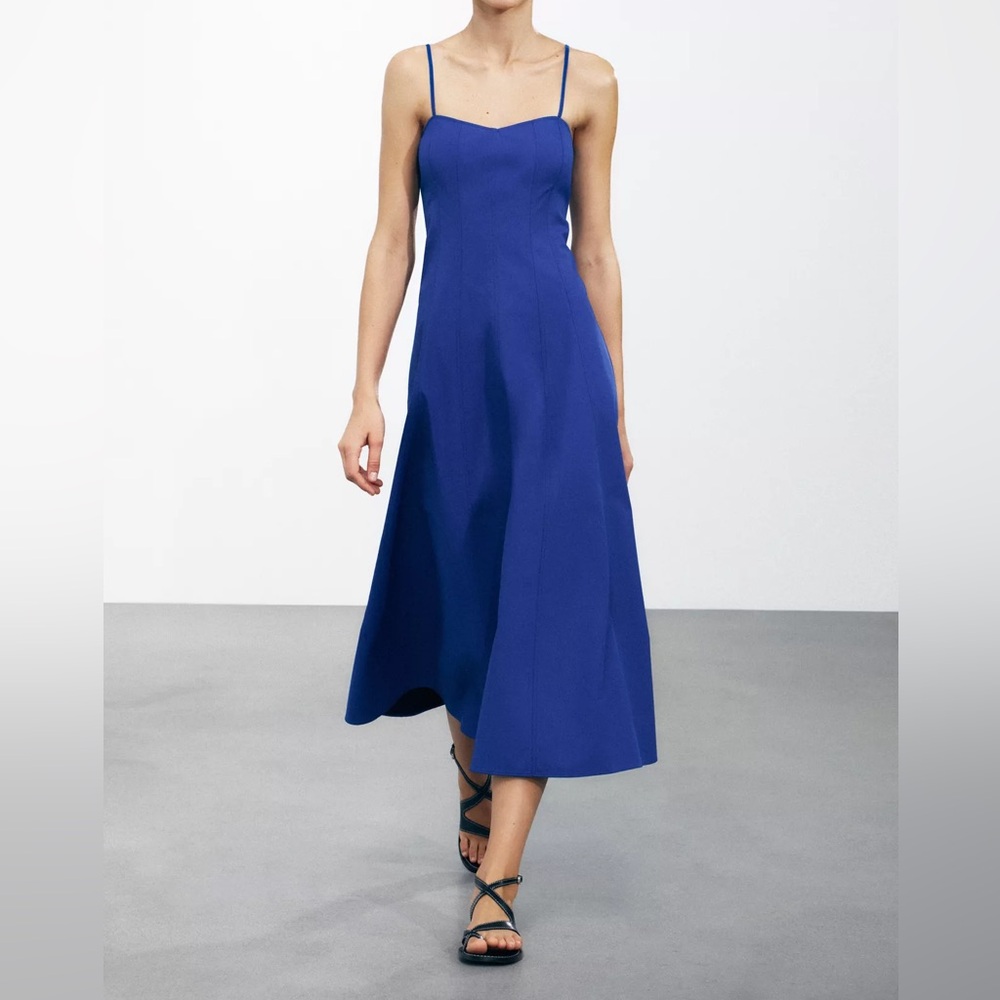 Zara Blue Spaghetti Strap Dress